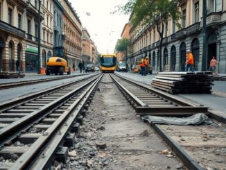sostituzione binari tram cantieri in via bramante e in via torino a marzo 1771792992