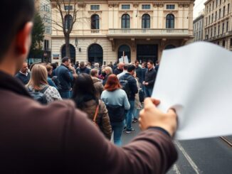 contestazione a milano durante levento di fratelli ditalia al franco parenti 1773408648