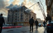fumo e allarme in via luigi menabrea palazzina evacuata e soccorsi in azione 1774737180
