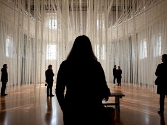 installazione di chiharu shiota la neve che si scioglie al mudec 1774567893