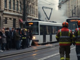 tram 27 a milano prende fuoco in via marco bruto evacuati circa venti passeggeri 1773230424
