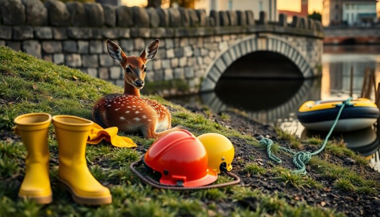 Cucciolo di cerbiatto recuperato sul bordo del canale di Turbigo