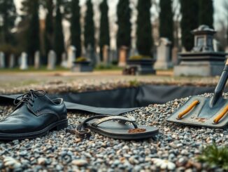 Disservizi nei servizi cimiteriali a Nerviano: operatore in ciabatte durante un funerale