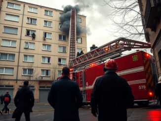 Incendio in palazzo a Motta Visconti: intervento dei vigili del fuoco e verifiche sugli appartamenti