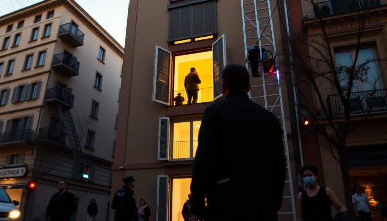 Intervento dei carabinieri a Milano: uomo salvato dopo un tentativo di salto dal quarto piano