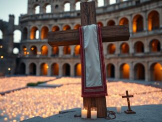 Papa Leone guida la Via Crucis con 30mila fedeli al Colosseo