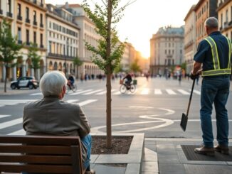 Riqualificazione piazza Arnoldo Mondadori: più verde, marciapiedi e sicurezza