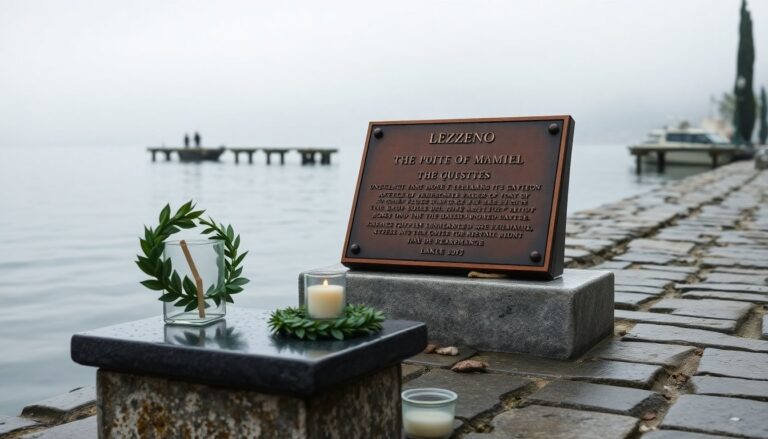 Commemorazione a Lezzeno dei partigiani Restelli e Pozzi
