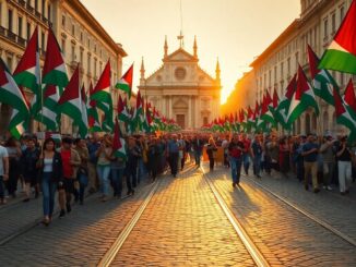 Corteo per la Palestina a Milano e la mobilitazione verso lo sciopero del 29 maggio