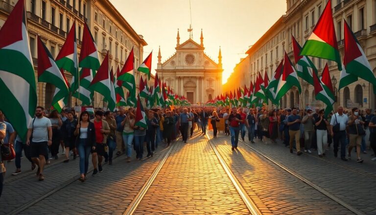 Corteo per la Palestina a Milano e la mobilitazione verso lo sciopero del 29 maggio