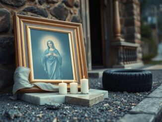 Incidente a Cuggiono: auto centra cappella votiva, salvato il dipinto della Madonna di Pompei