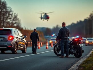 Scontro auto-moto sulla vecchia Vigevanese a Trezzano: elisoccorso in azione