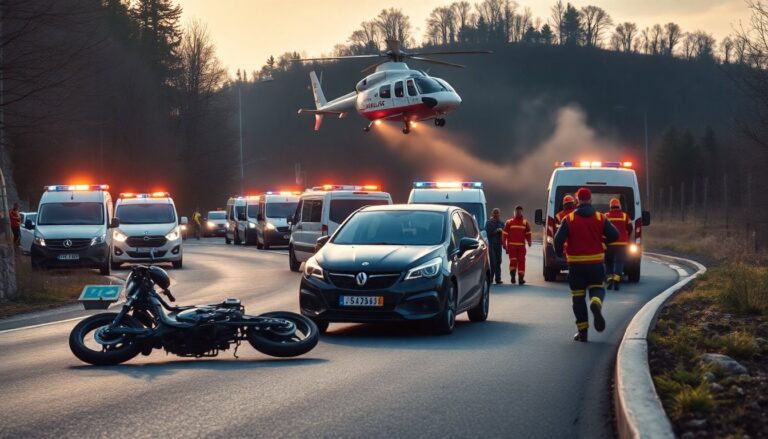 Scontro tra auto e moto sulla vecchia Vigevanese a Trezzano: soccorsi massivi