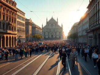 Vasta mobilitazione a Milano in sostegno di Gaza e della Flotilla